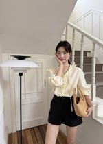Emma Ruffles Blouse in Butter