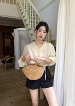 Emma Ruffles Blouse in Butter