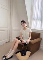 Leyla Flare Blouse in Baby Green