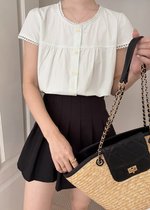 Leyla Flare Blouse in Baby Green