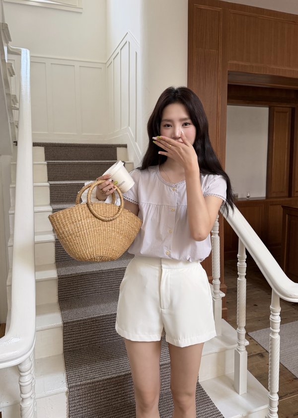 Leyla Flare Blouse in Baby Yam