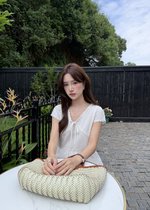 Alice Ribbon Lacey Blouse in White