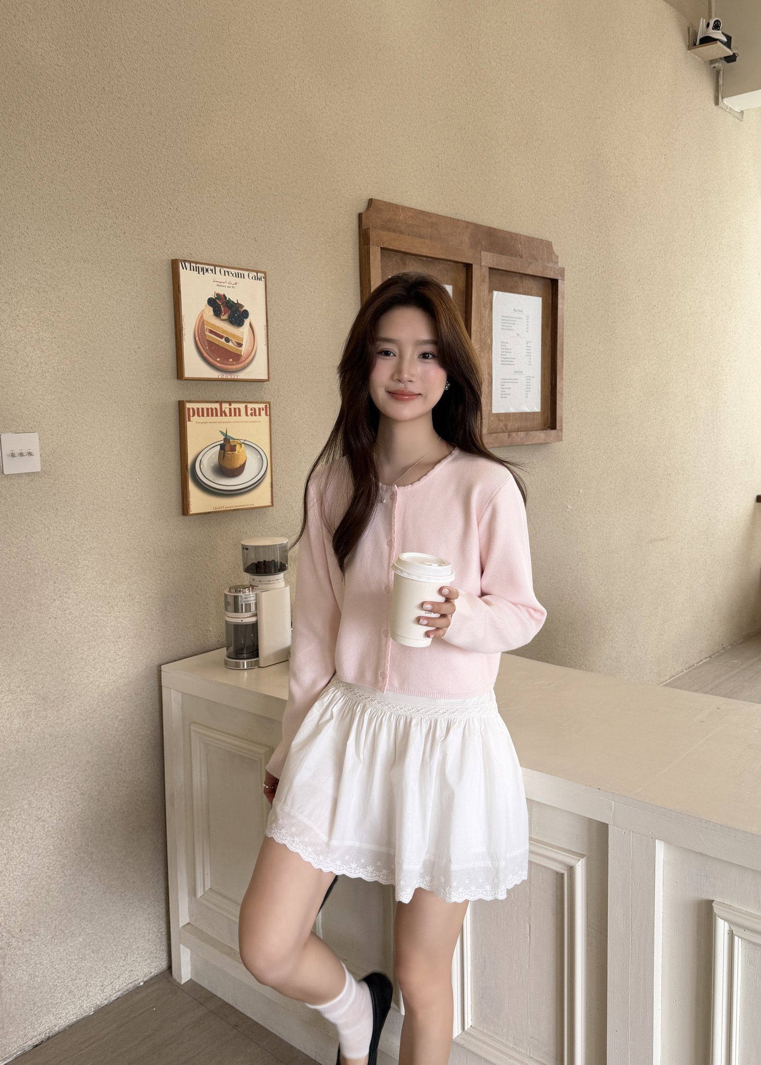 Lara Fufu Knit Top in Baby Pink