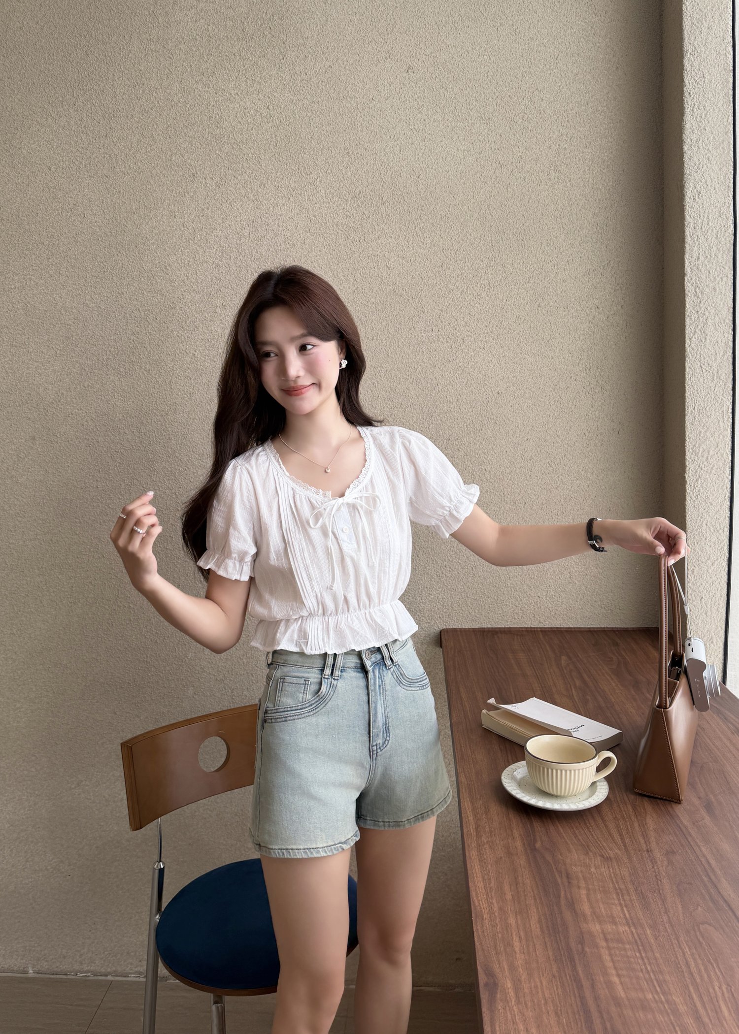 Carol Lacey Blouse in White