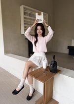 Lara Fufu Knit Top in Baby Pink