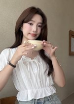 Carol Lacey Blouse in White