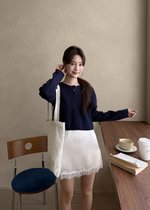 Mina Satin Skort in Champagne