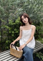Annie Embroidery Eyelet Top in White