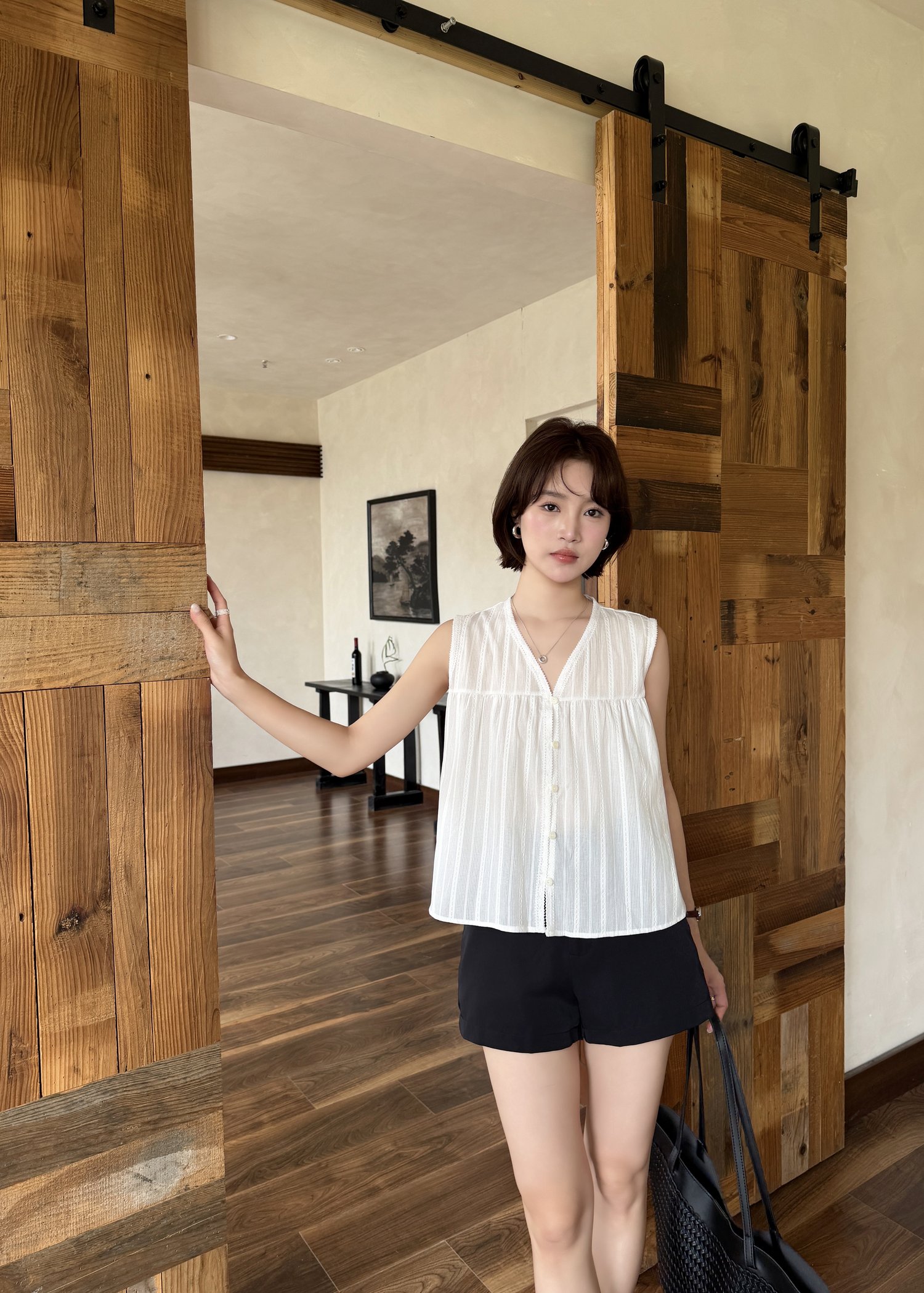 Cynthia Lacey Blouse in White