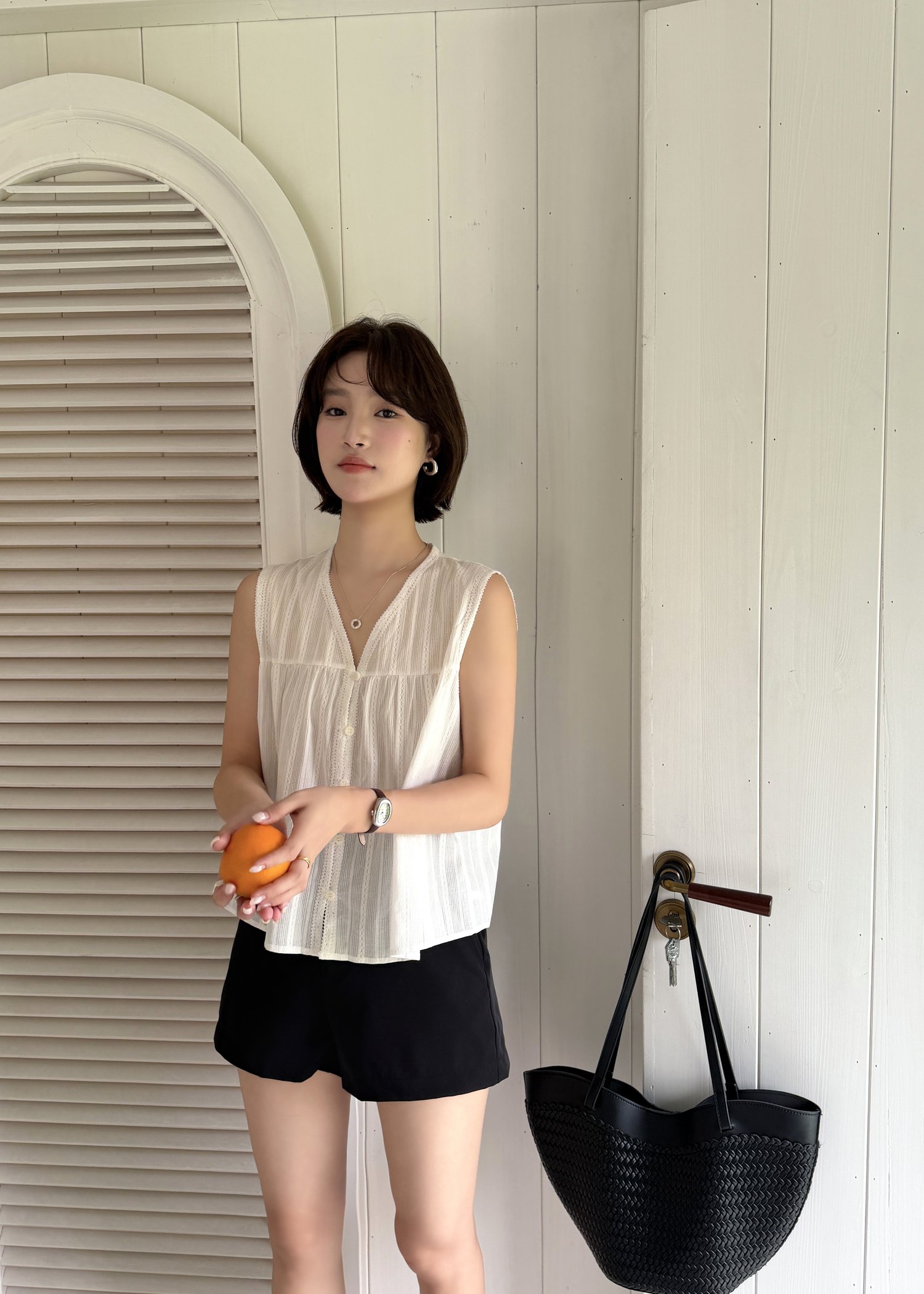 Cynthia Lacey Blouse in White