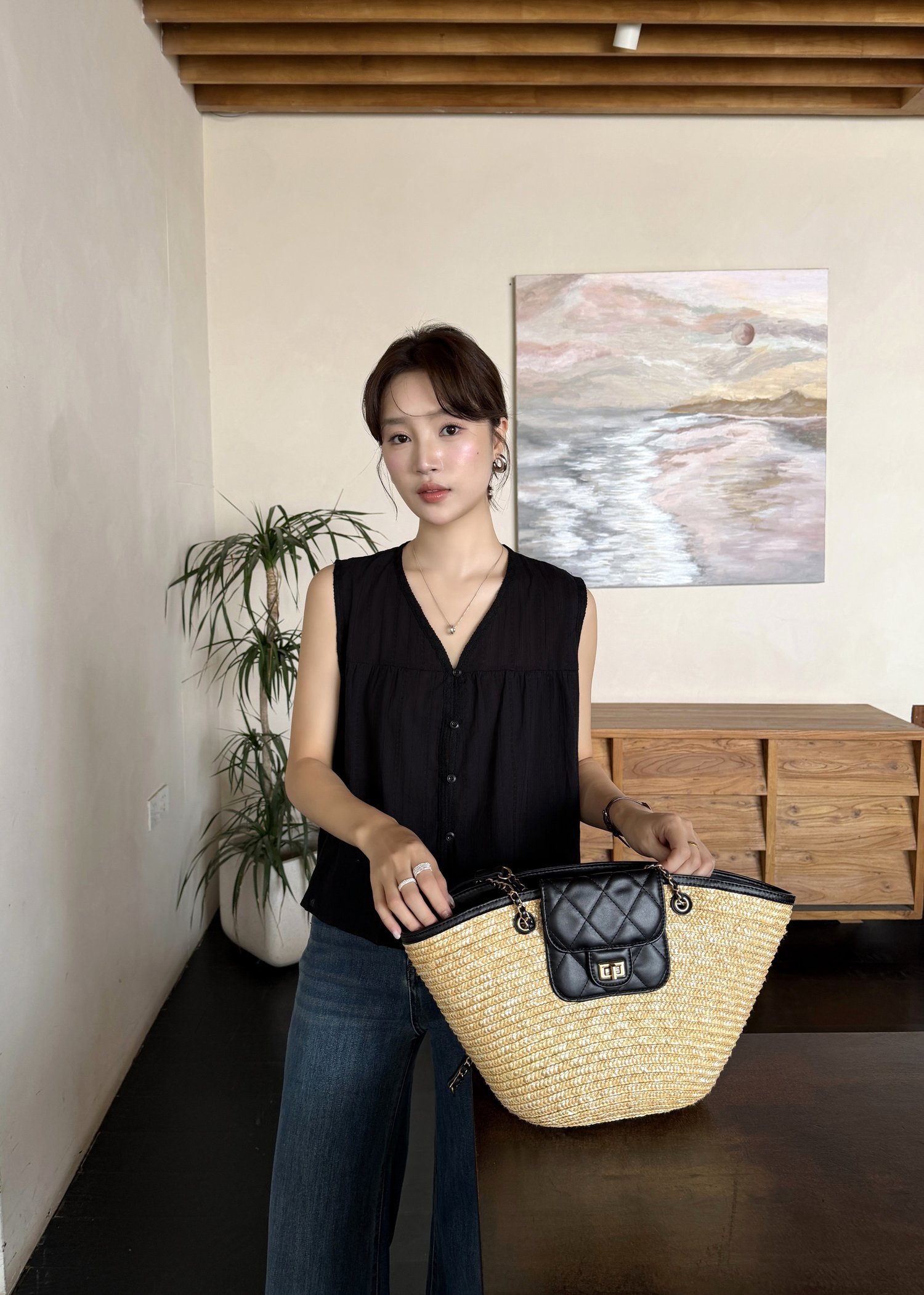 Cynthia Lacey Blouse in Black
