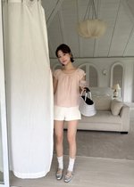 Lana Ribbon Puffy Top in Pink