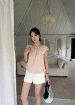 Lana Ribbon Puffy Top in Pink