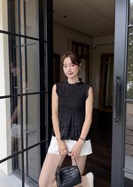 Emmie Ruffles Blouse in Black