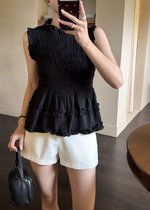 Emmie Ruffles Blouse in Black