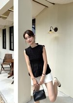 Emmie Ruffles Blouse in Black