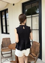 Emmie Ruffles Blouse in Black