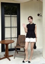 Emmie Ruffles Blouse in Black