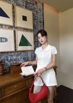 Hera Buttoned Knit Top in Milk