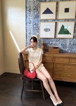 Hera Buttoned Knit Top in Milk