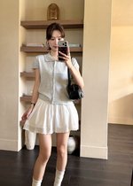 Hera Buttoned Knit Top in Grey