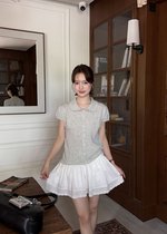Hera Buttoned Knit Top in Grey