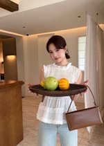 Emmie Ruffles Blouse in White