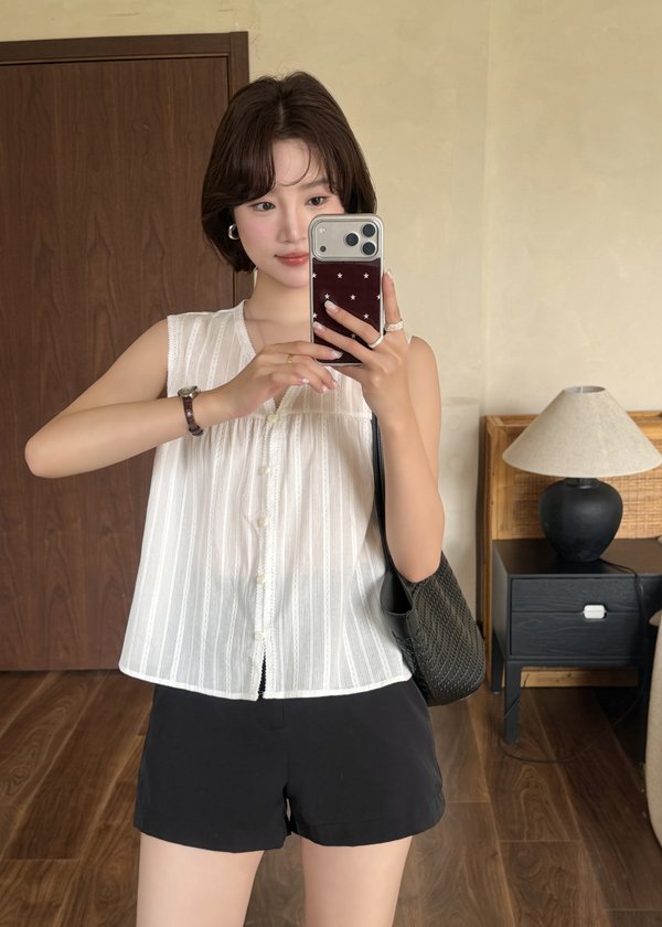 Cynthia Lacey Blouse in White