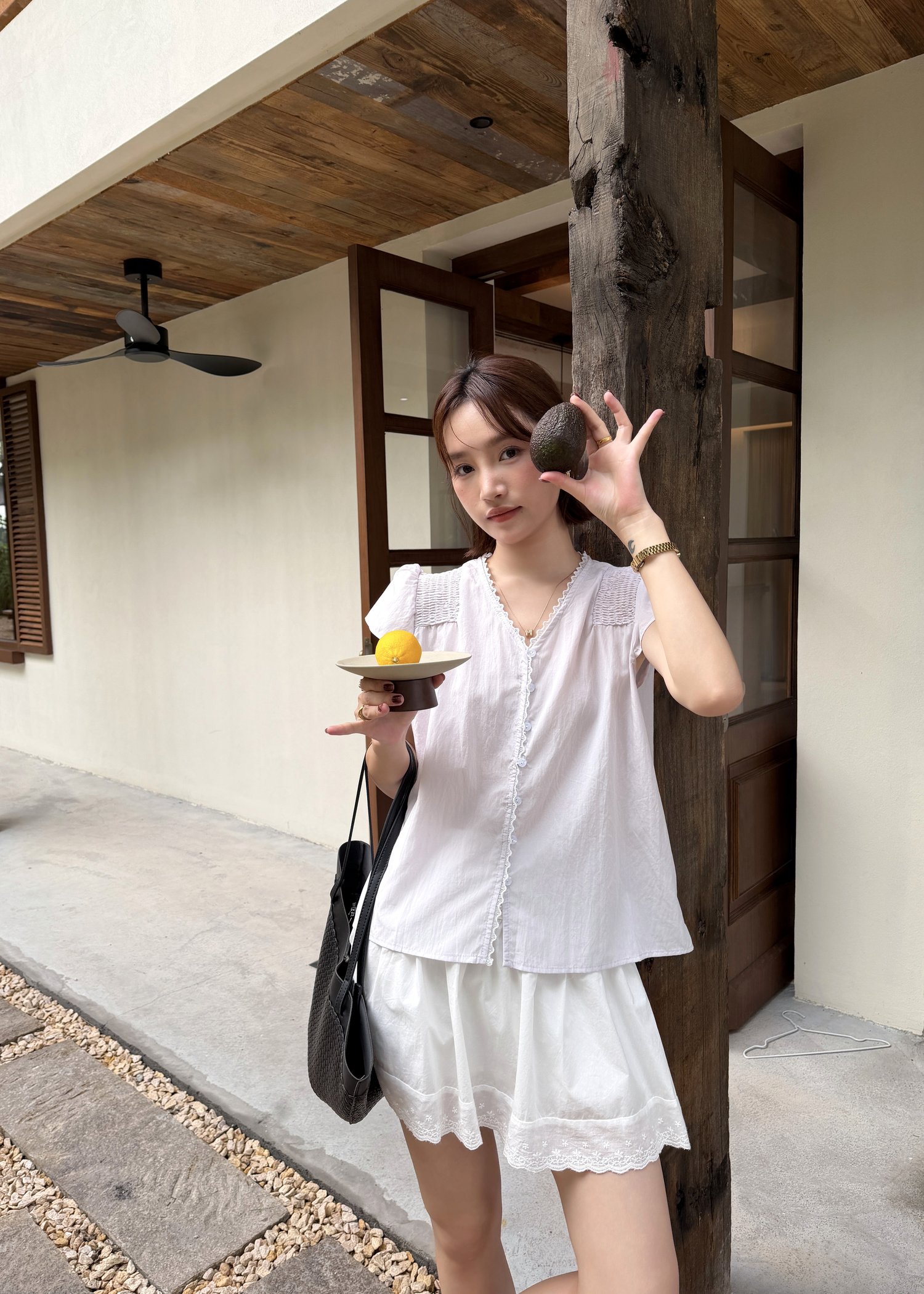 Doris Lacey Blouse in Baby Yam