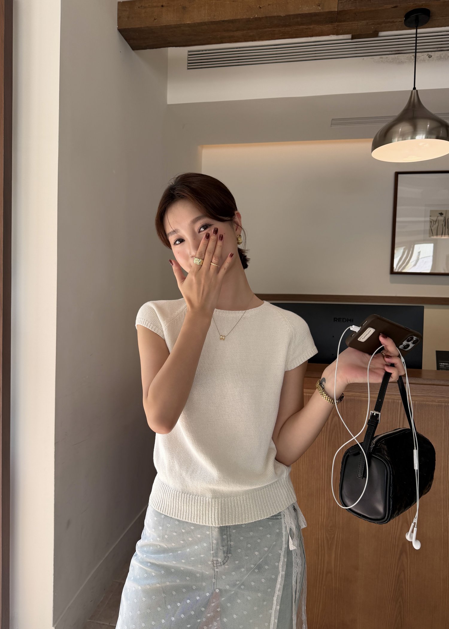 Elene Everyday Knit Top in White