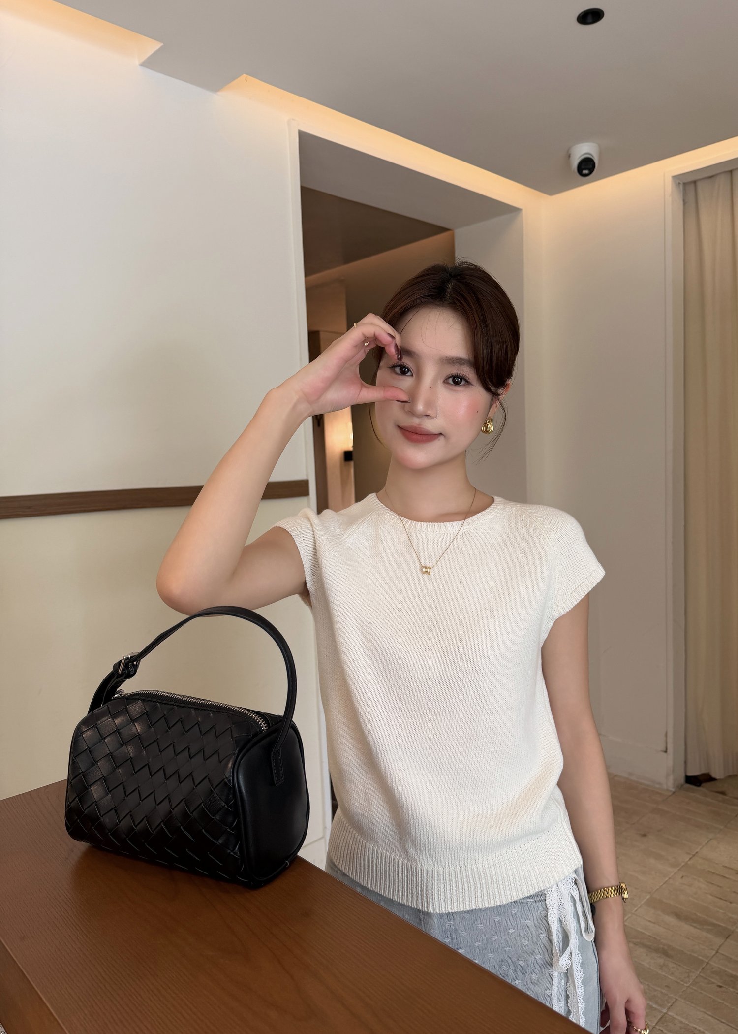Elene Everyday Knit Top in White