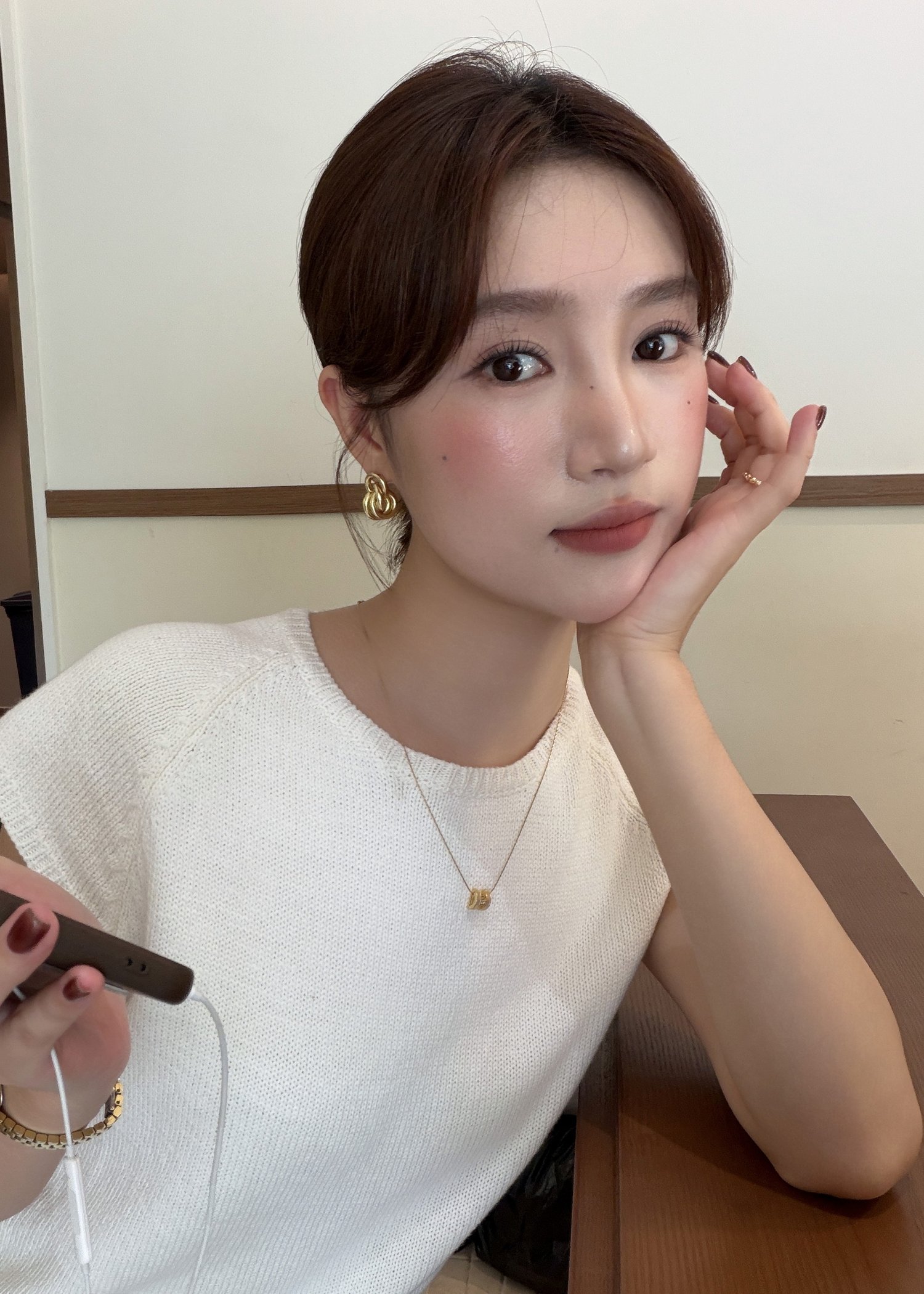 Elene Everyday Knit Top in White