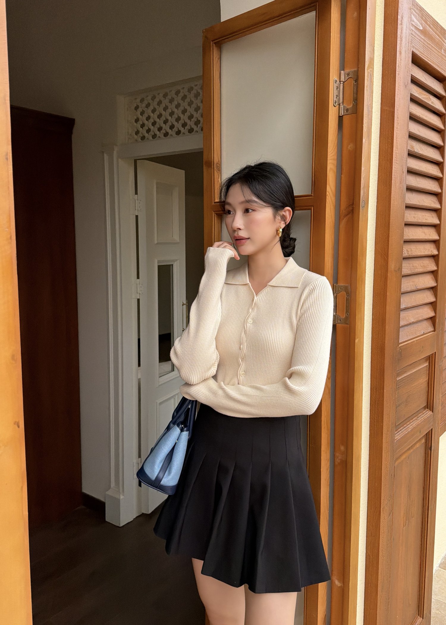 365 Days Basic Knit Top in Apricot