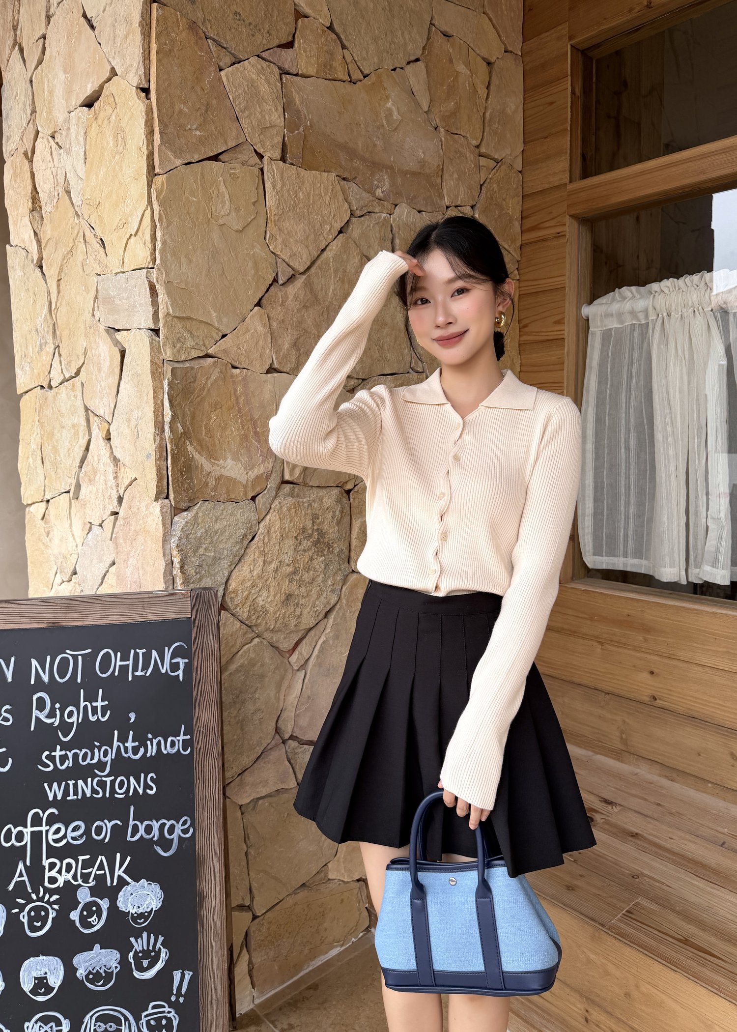 365 Days Basic Knit Top in Apricot