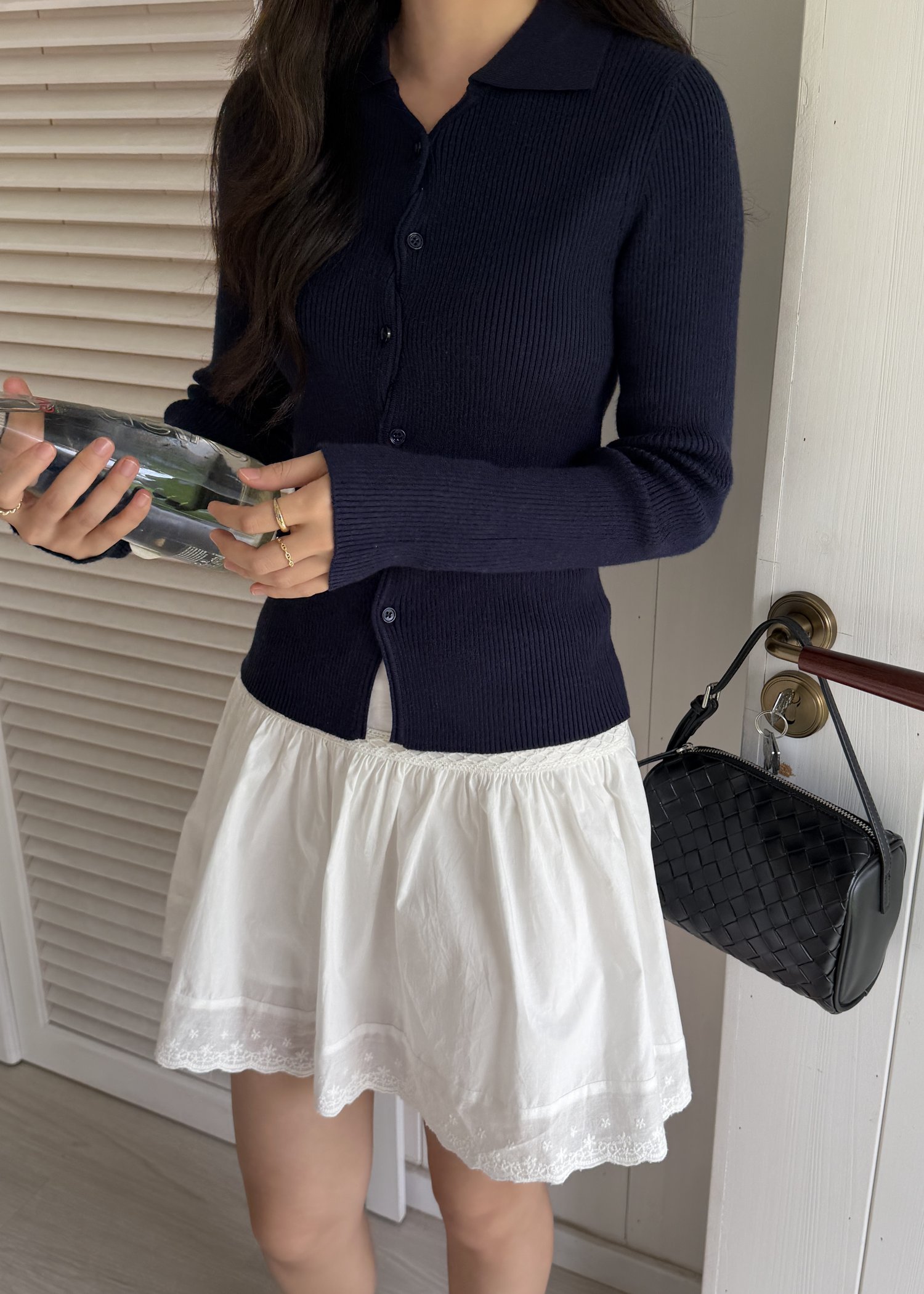 365 Days Basic Knit Top in Navy Blue
