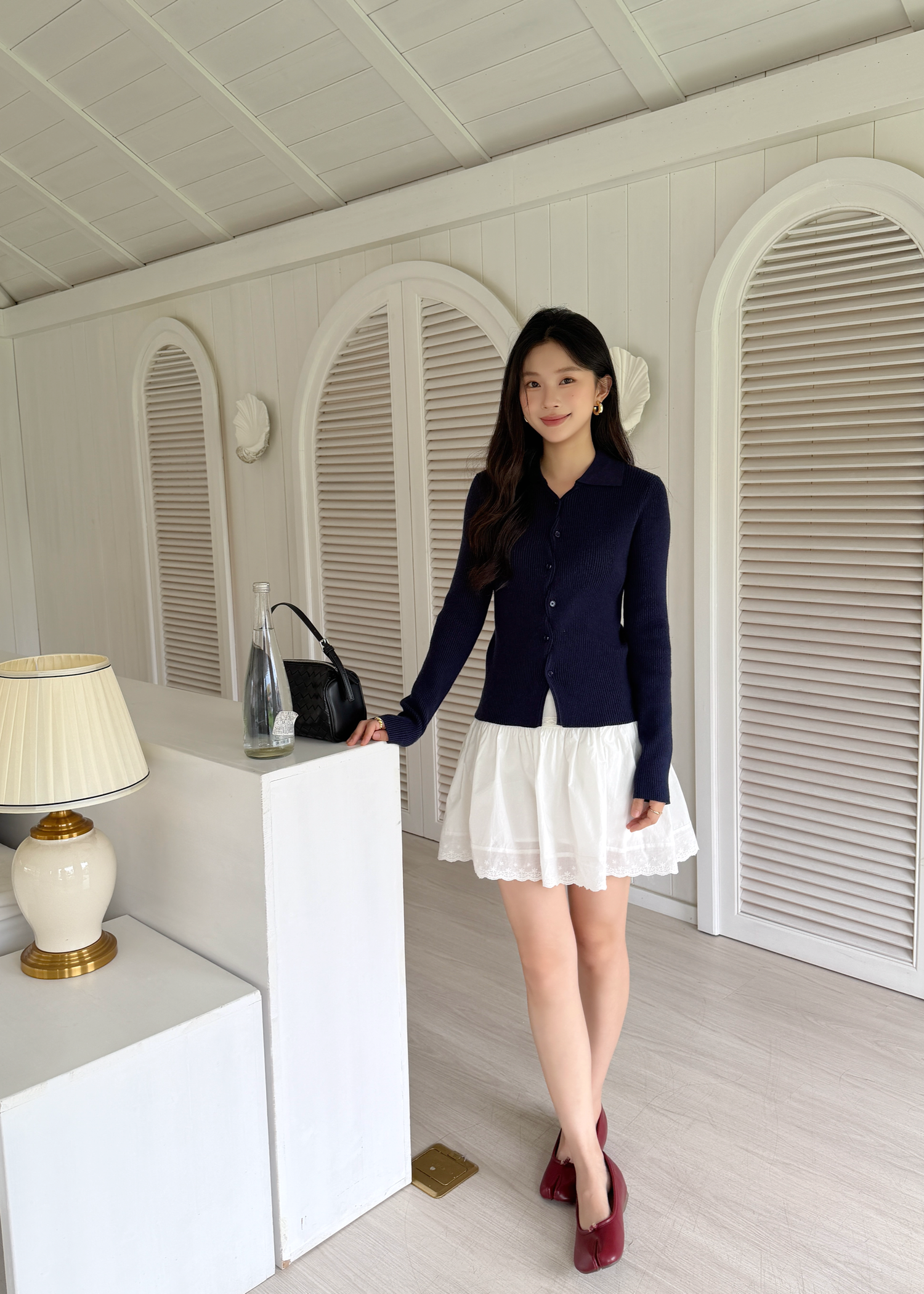 365 Days Basic Knit Top in Navy Blue