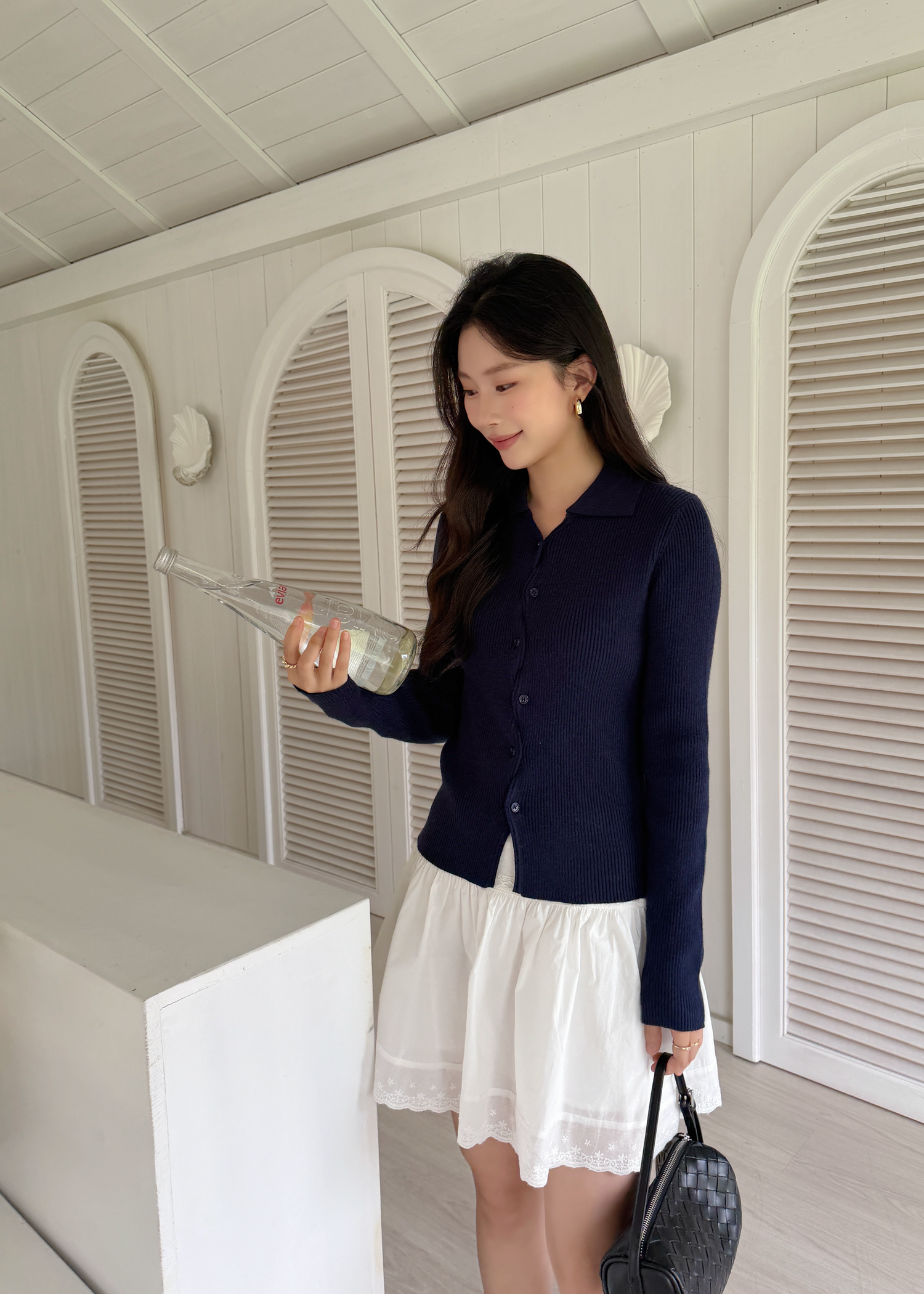 365 Days Basic Knit Top in Navy Blue