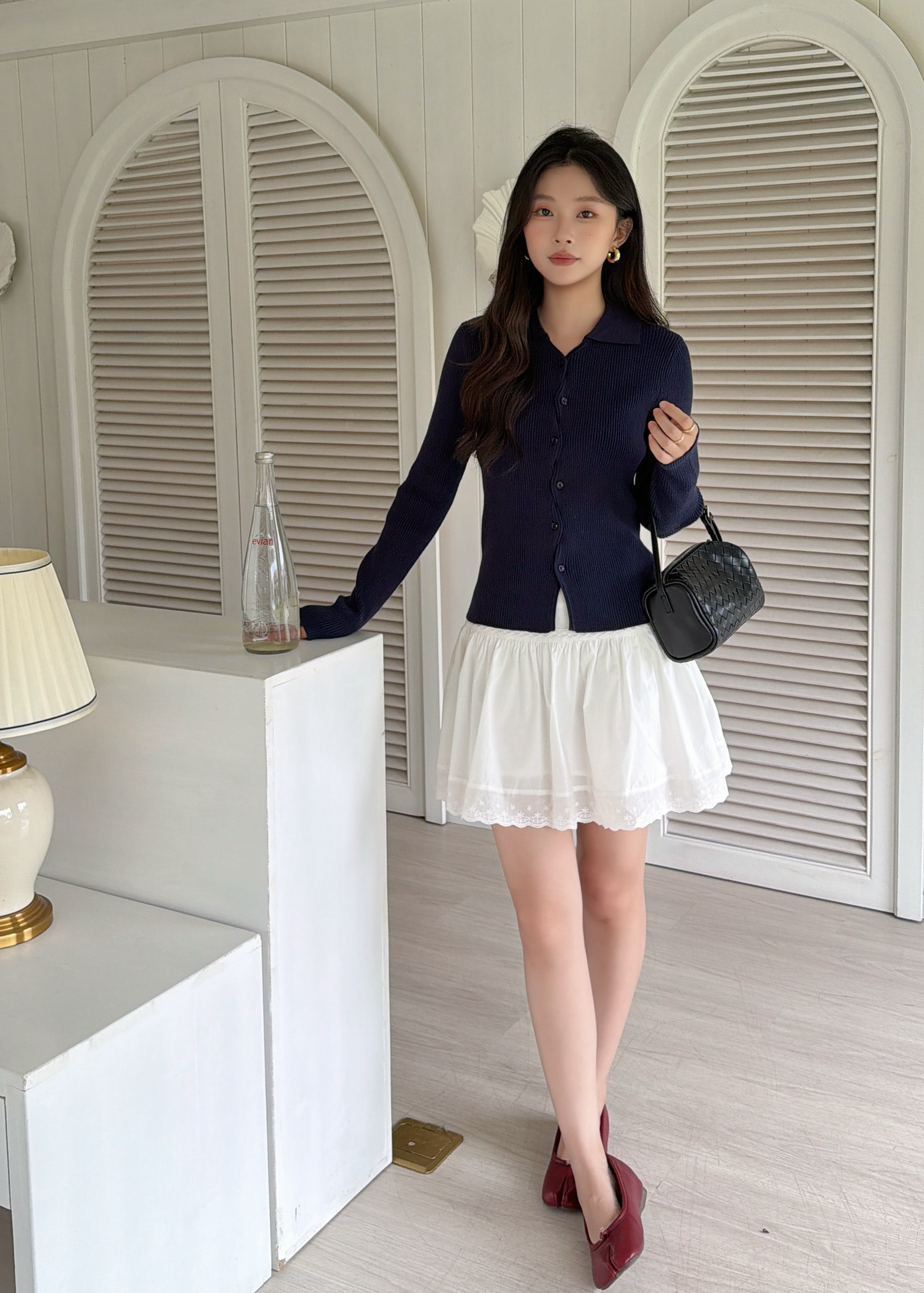 365 Days Basic Knit Top in Navy Blue