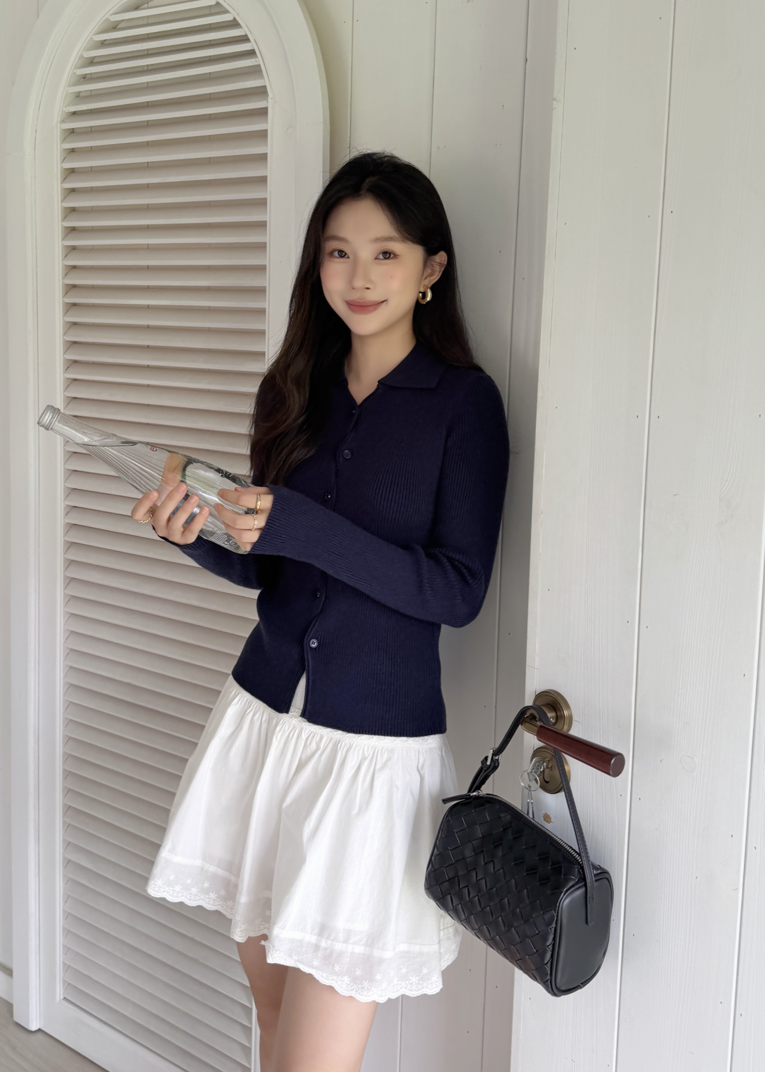 365 Days Basic Knit Top in Navy Blue