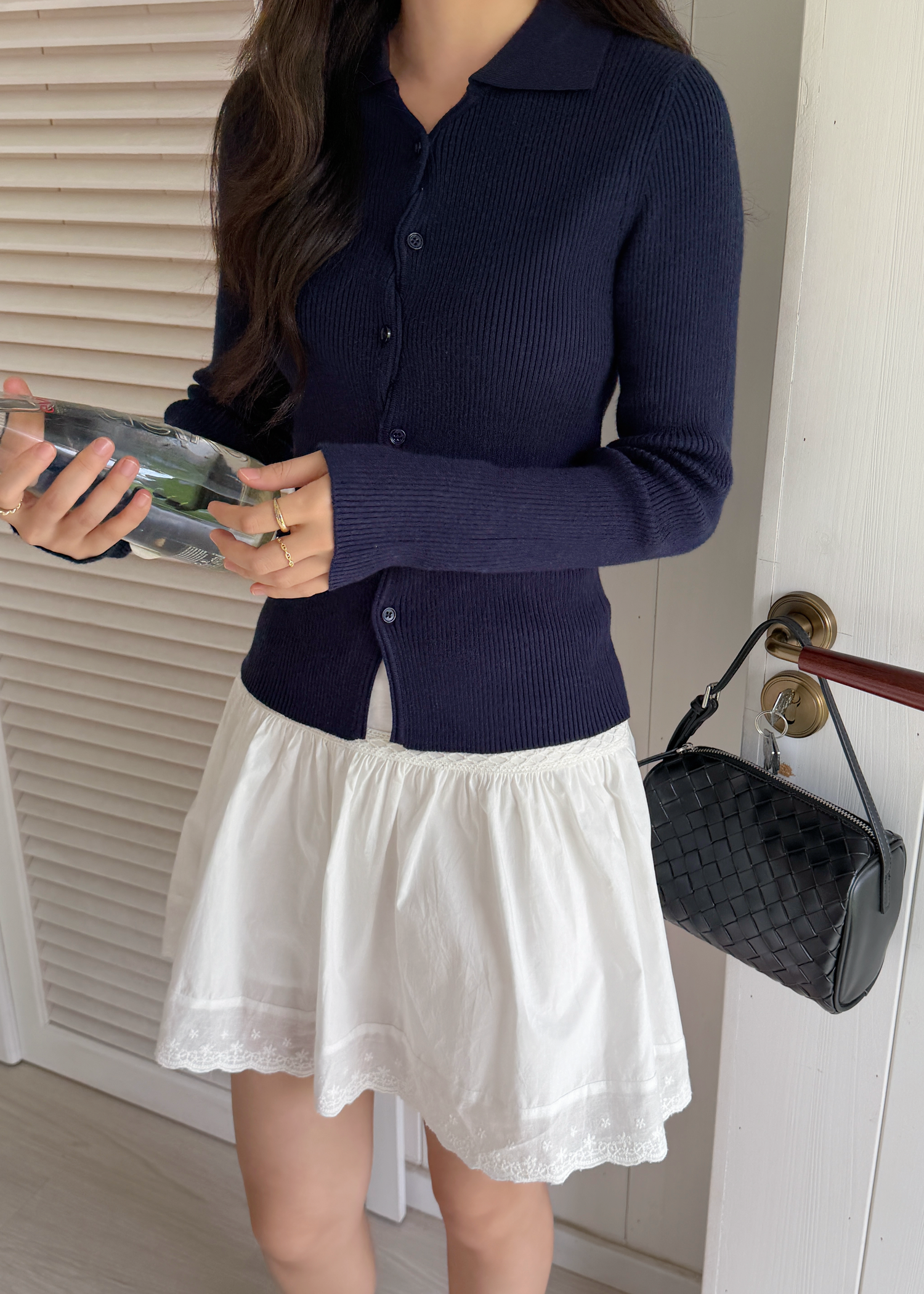 365 Days Basic Knit Top in Navy Blue
