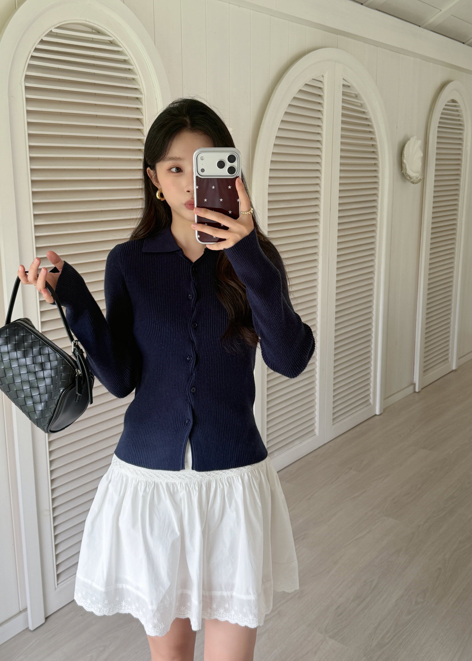 365 Days Basic Knit Top in Navy Blue