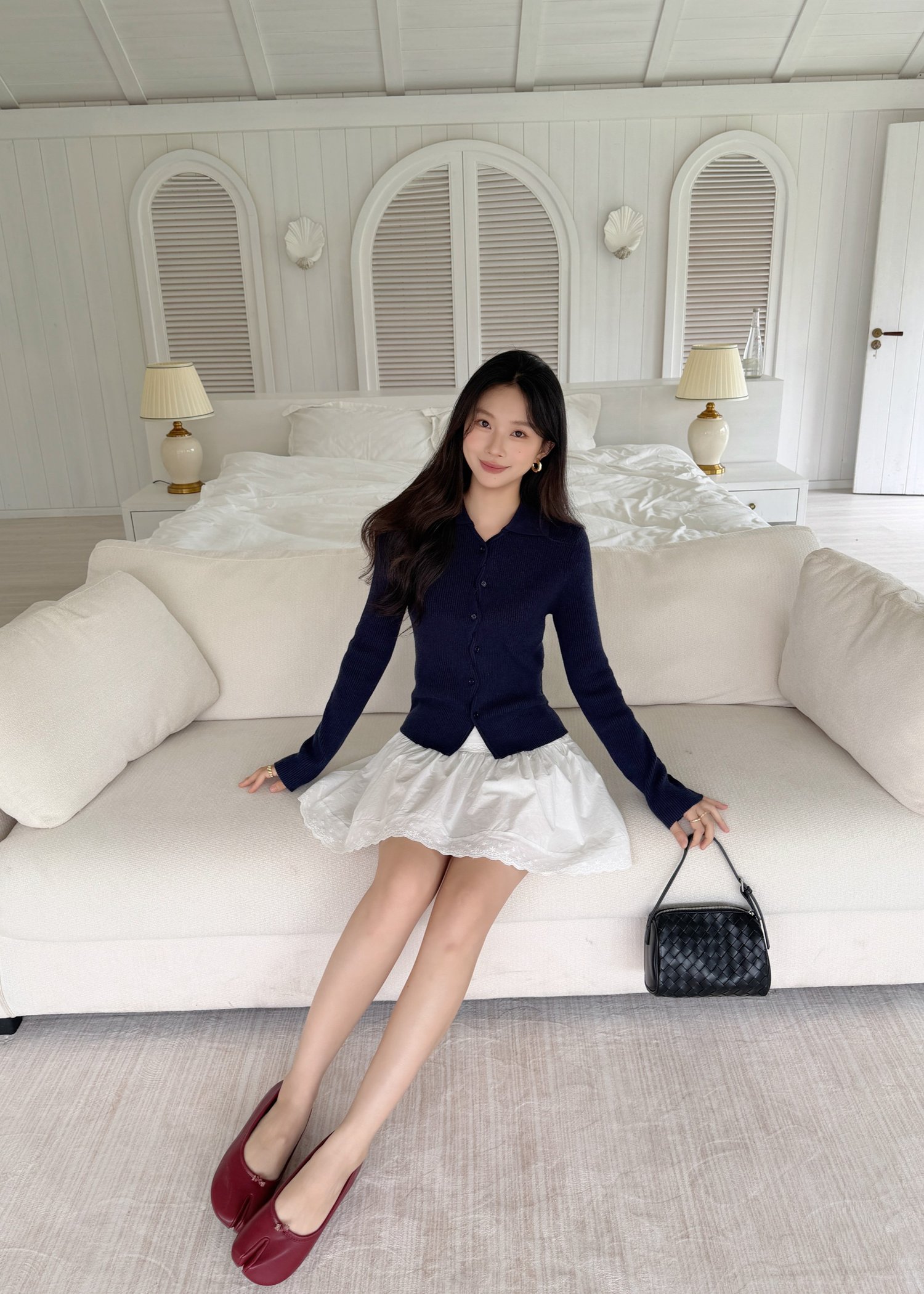 365 Days Basic Knit Top in Navy Blue