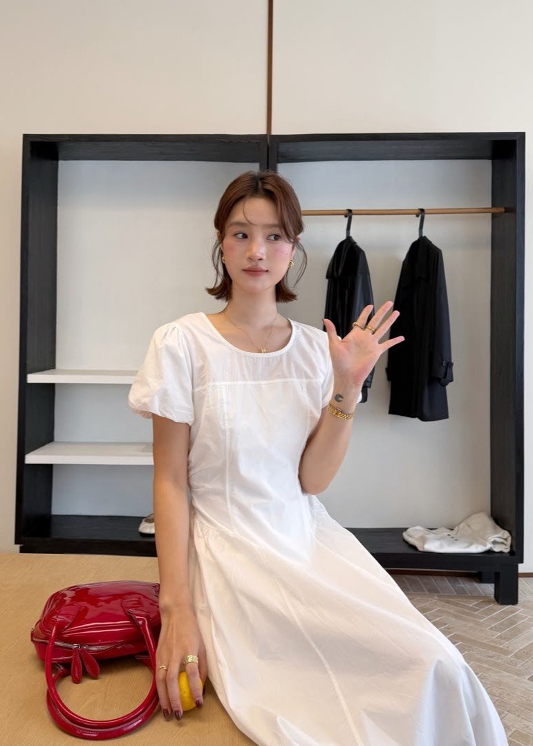Gracie French Maxi Dress in White