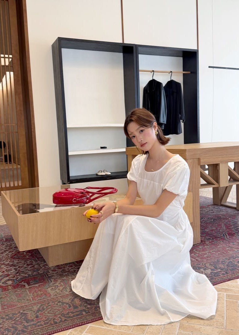 Gracie French Maxi Dress in White