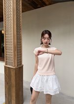 Elene Everyday Knit Top in Peach
