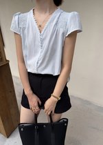 Doris Lacey Blouse in Baby Blue