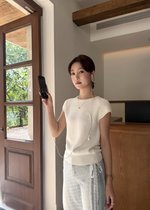 Elene Everyday Knit Top in White