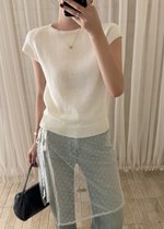 Lace Trim Polka Dot Apron Skirt