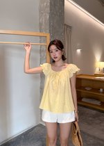 Janice Floral Blouse in Yellow