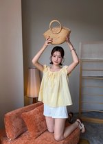 Janice Floral Blouse in Yellow